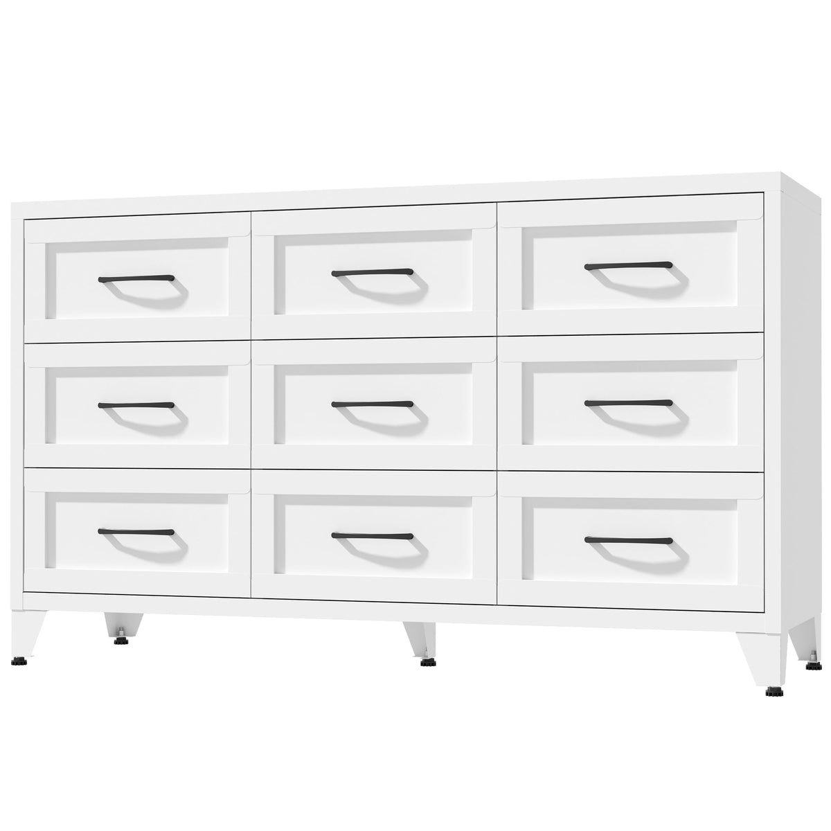 Makeace Steel Furniture 9 Drawer White Metal Dresser with Quiet-Glide Rails - view 19
