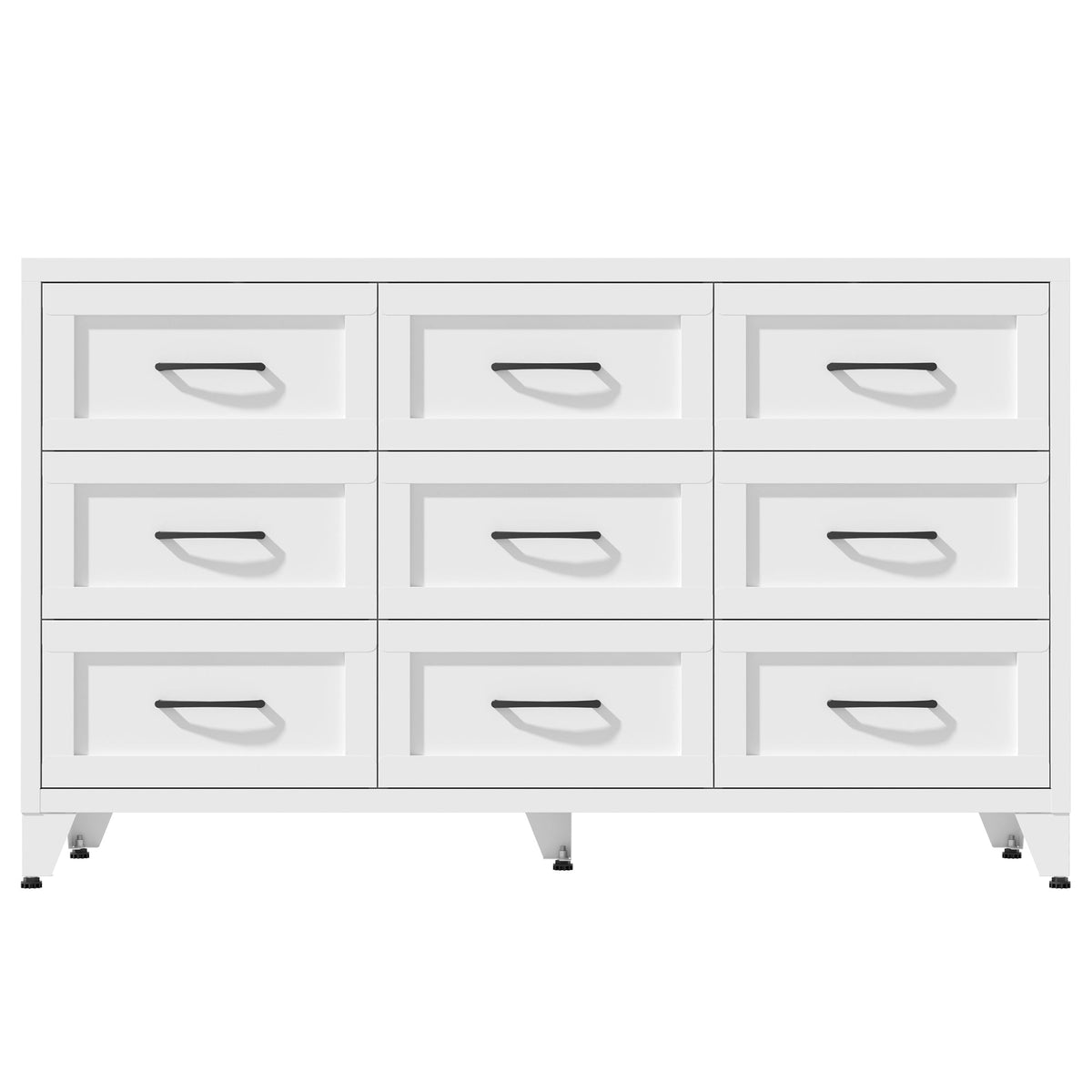 Makeace Steel Furniture 9 Drawer White Metal Dresser with Quiet-Glide Rails - view 23