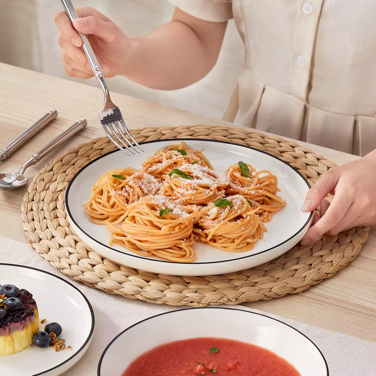 MALACASA Mina 24 Piece Dinnerware Set - view 23