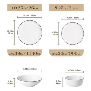 MALACASA Mina 24 Piece Dinnerware Set - view 28