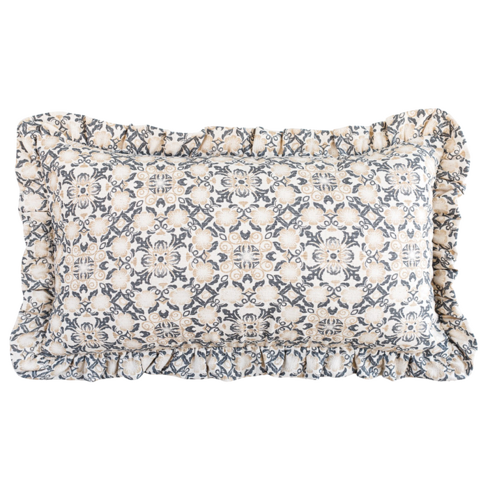 Laurel and Blush Marlee Ruffle Throw Pillow