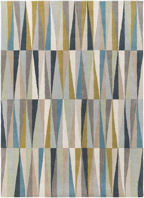 Mathiston Geometric Triangles Wool Rug