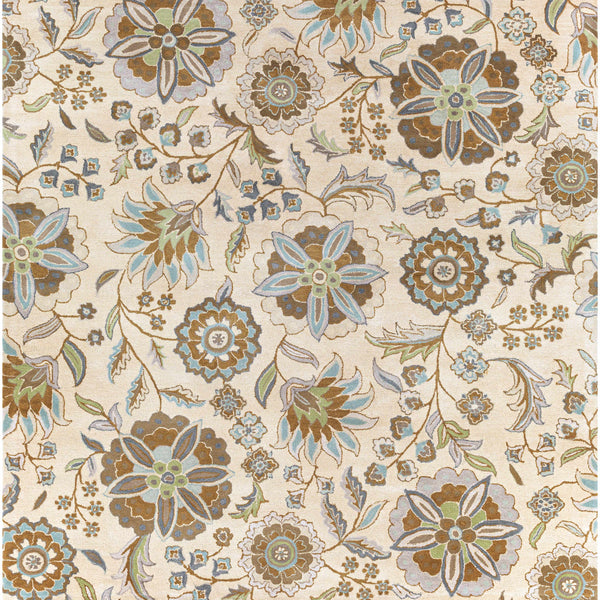 Mack Floral Wool Area Carpet