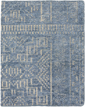 Meigs Blue Premium Viscose&Wool Rug - Clearance