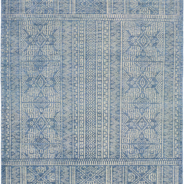 Meigs Blue Premium Viscose&Wool Rug - Clearance
