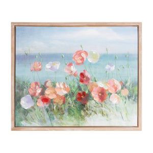 Melrose International Framed Floral Canvas Art 23.75"L in Green