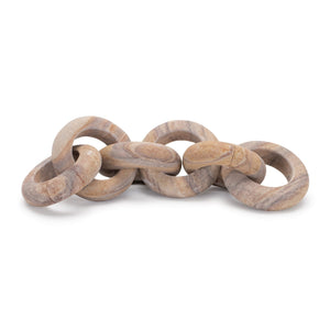 Melrose International Sandstone chain link décor 11"l in Brown