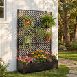 Metal Raised Garden Bed with Wheels and Trellis - view 2