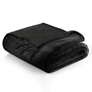 Velvet Plush Sherpa Bed Blanket by Great Bay Home