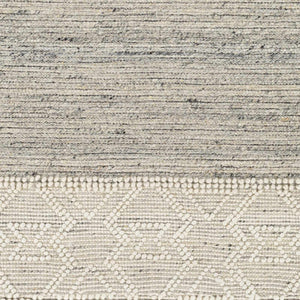 Cream Magnaga Wool Blend Braided Tassel Area Rug - Clearance