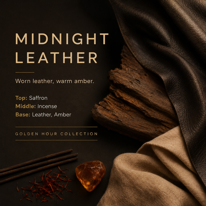 Grand Candles LLC Midnight Leather Candle