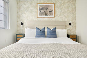 Miguel Pillow Cover in Indigo by McLaurin + Piercy Textiles