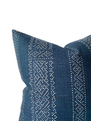 Miguel Pillow Cover in Indigo by McLaurin + Piercy Textiles