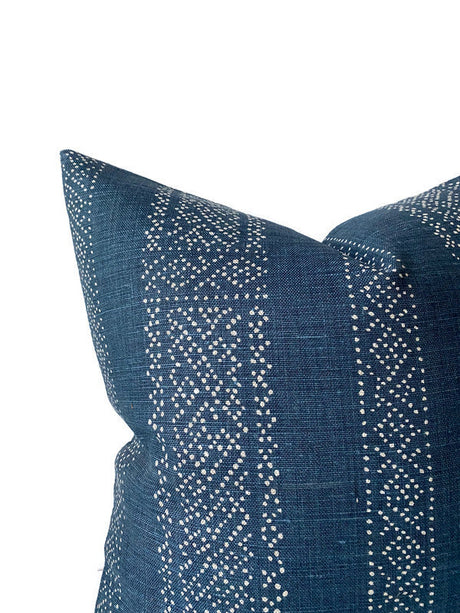 Miguel Pillow Cover in Indigo, McLaurin + Piercy Textiles