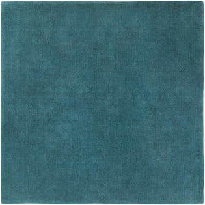 Brockton Solid Teal Wool  Rug