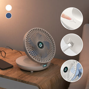 Portable Mini Folding Fan Rechargeable 3-Speed USB Desk Fan