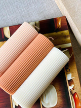 Minimalist Ribbed Candles for Effortless Home Decor