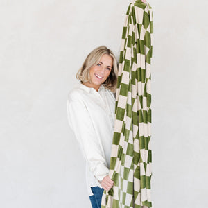 Minky Stretch Throw Blankets