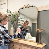 Antique Gold Bow Mirror, Choose Your Size
