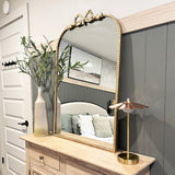 Antique Gold Bow Mirror, Choose Your Size