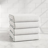 Cotton Border-Stitched 6-Piece Towel Set - Valery Collection