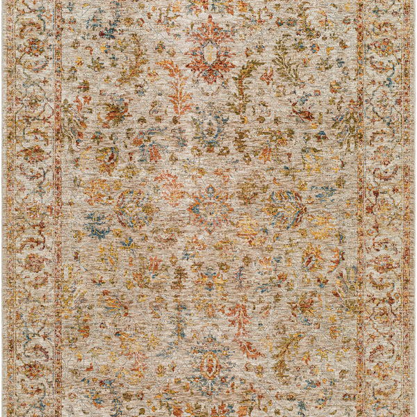 Asabi Tan Textured Rug with Fringes
