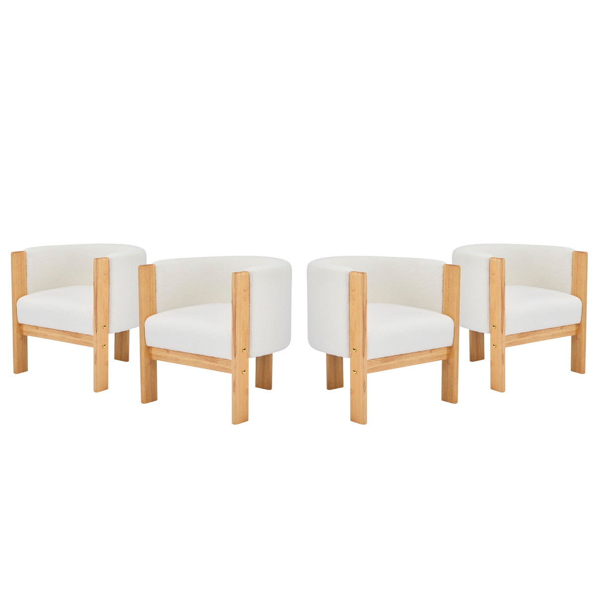 Modern Dining Chairs for Dining Area in White - view 2