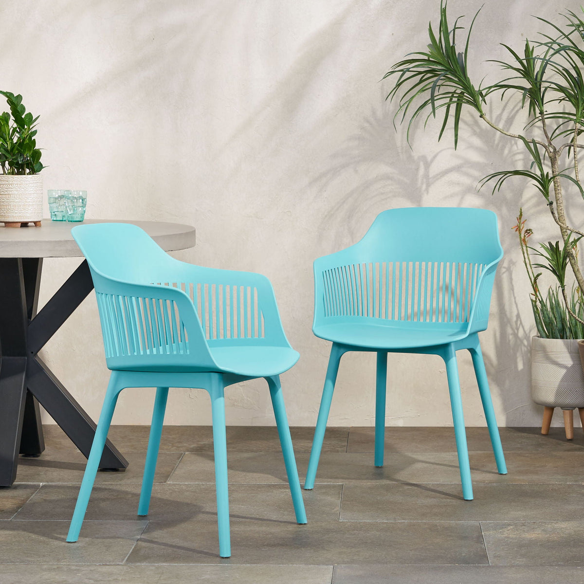 Modern Polypropylene Outdoor Chair Set - view 3