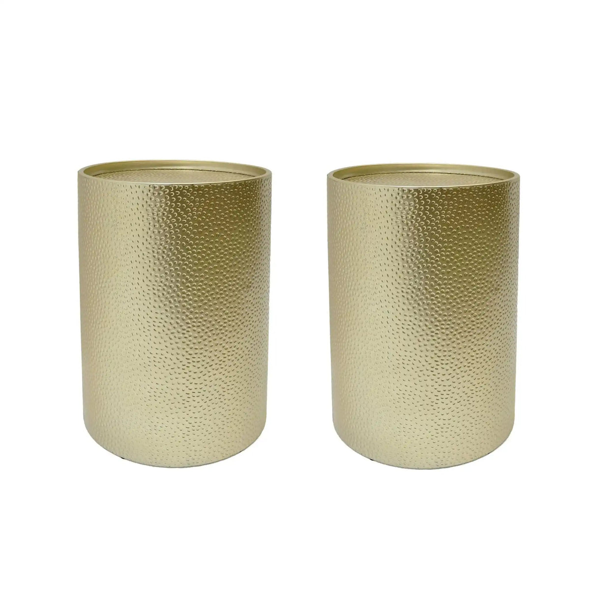 Modern Round Accent Table With Hammered Surface - Best Buy Furniture
