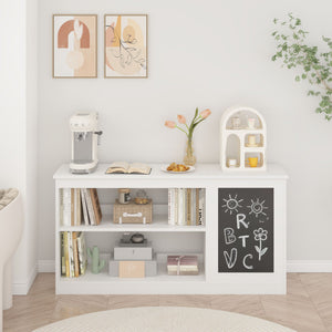 MOONRIVER 3-in-1 Bookshelf and Toy Storage Cabinet with Chalkboard - view 4