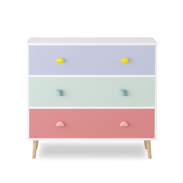 MOONRIVER 3 Drawer Dresser Storage Cabinet with Anti-Tip Safety in Green