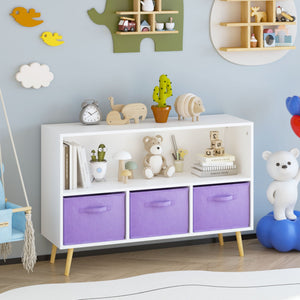 MOONRIVER Bookcase With Collapsible Drawers Organizer - view 7