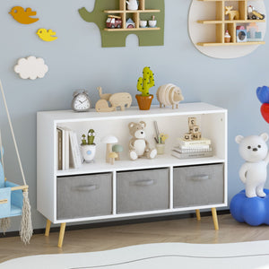 MOONRIVER Bookcase With Collapsible Drawers Organizer - view 8
