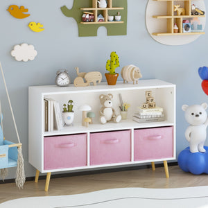 MOONRIVER Bookcase With Collapsible Drawers Organizer - view 6