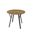 MOONRIVER Round Dining Table for 2-4 People with Sturdy Metal Frame
