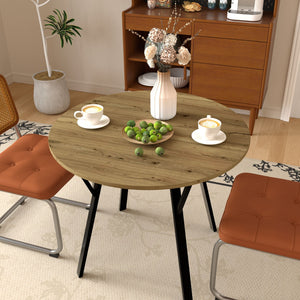MOONRIVER Round Dining Table for 2-4 People with Sturdy Metal Frame - view 4