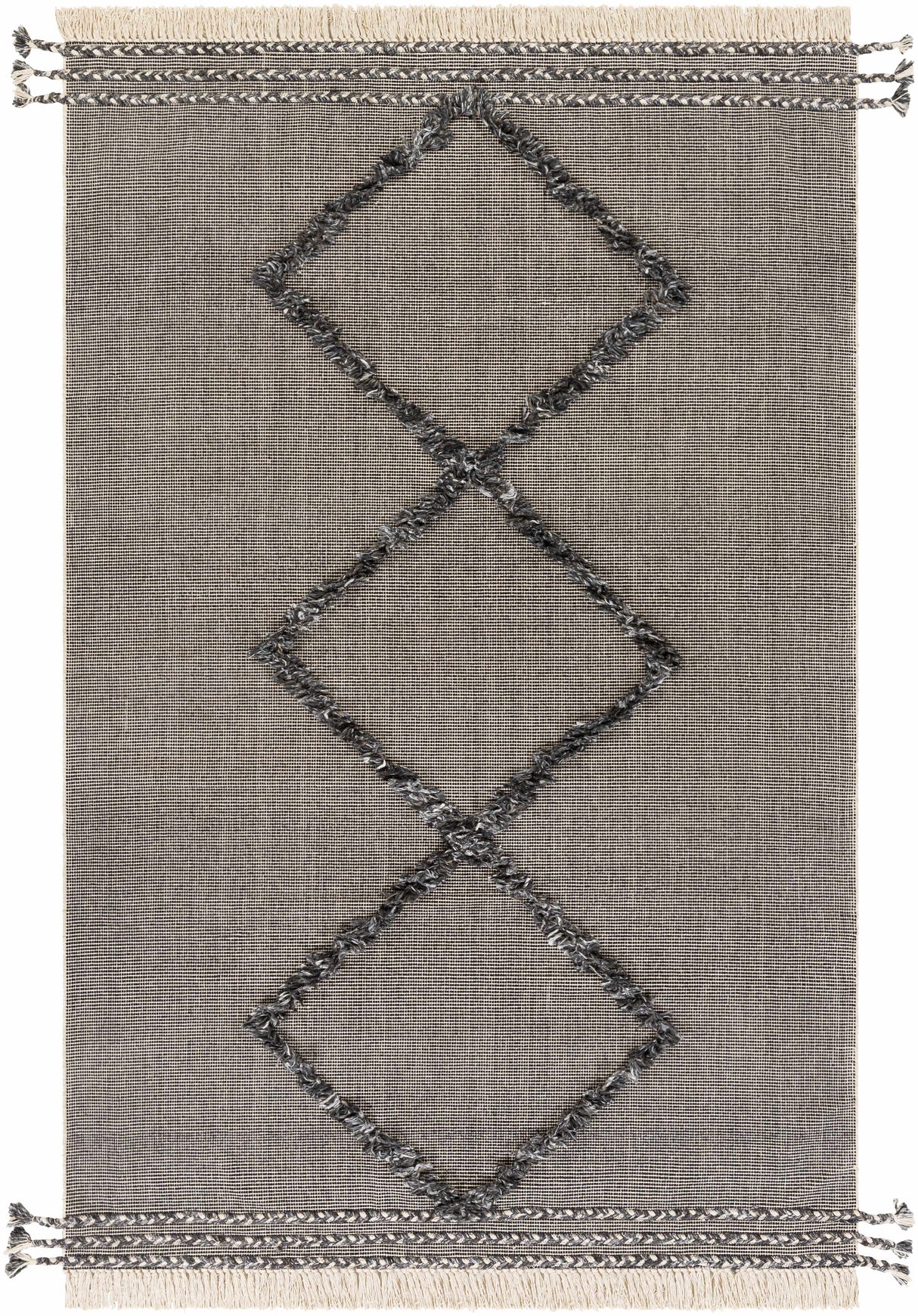 Mossman Brown Diamond High-Low Rug - Clearance