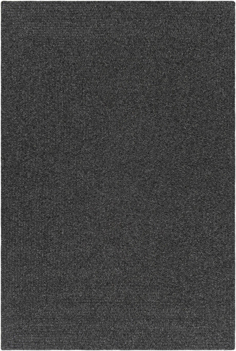 Black Braided Faux Jute Rug