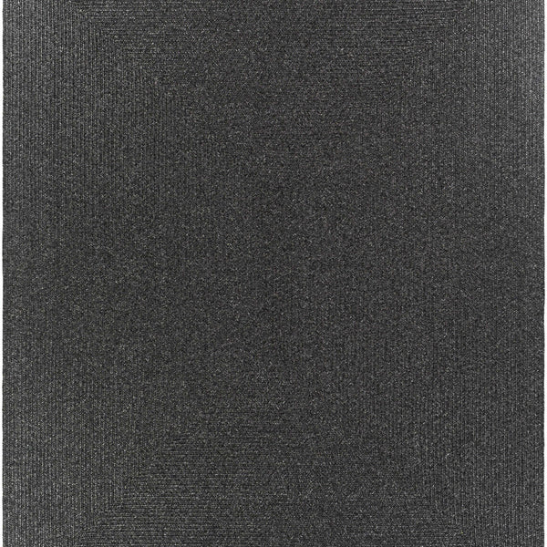 Black Braided Faux Jute Rug