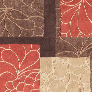 Brick Red-Brown Mosaic Area Rug - Clearance