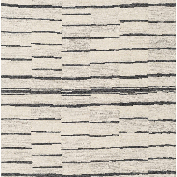 Moorebank Black Striped Wool Rug