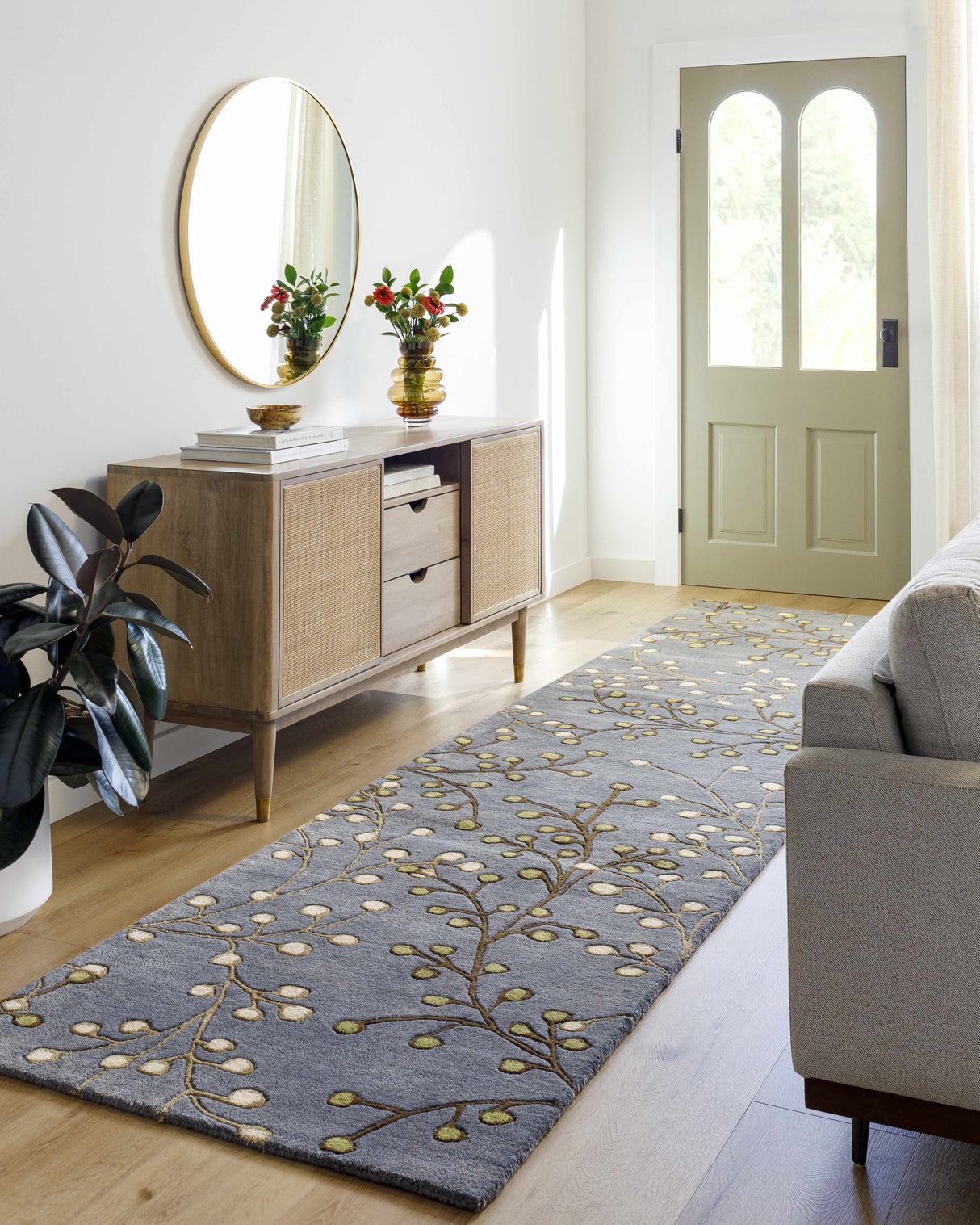 Elsu Brown Beige Wool Rug