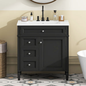 MRS Bathroom Vanity with Ceramic Sink and Multiple Storage Drawers - view 6