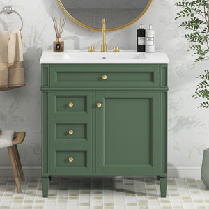 MRS Bathroom Vanity with Ceramic Sink and Multiple Storage Drawers - view 12