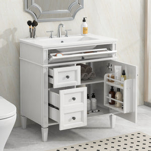 MRS Bathroom Vanity with Ceramic Sink and Multiple Storage Drawers - view 13