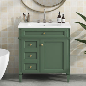 MRS Bathroom Vanity with Ceramic Sink and Multiple Storage Drawers - view 14
