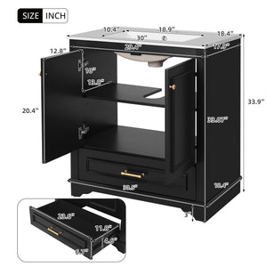 MRS Bathroom Vanity with Sink and Adjustable Shelf - view 8