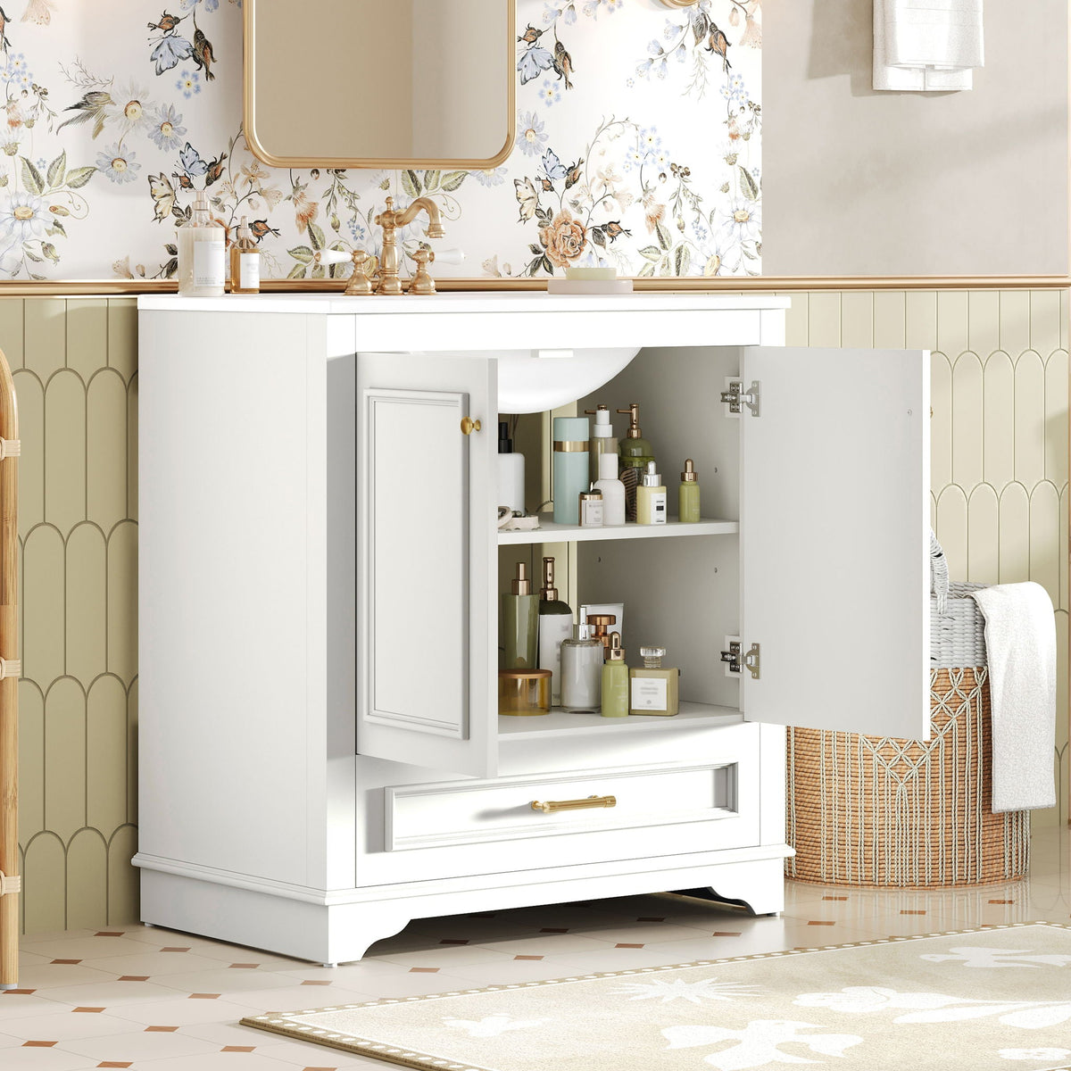 MRS Bathroom Vanity with Sink and Adjustable Shelf - view 9