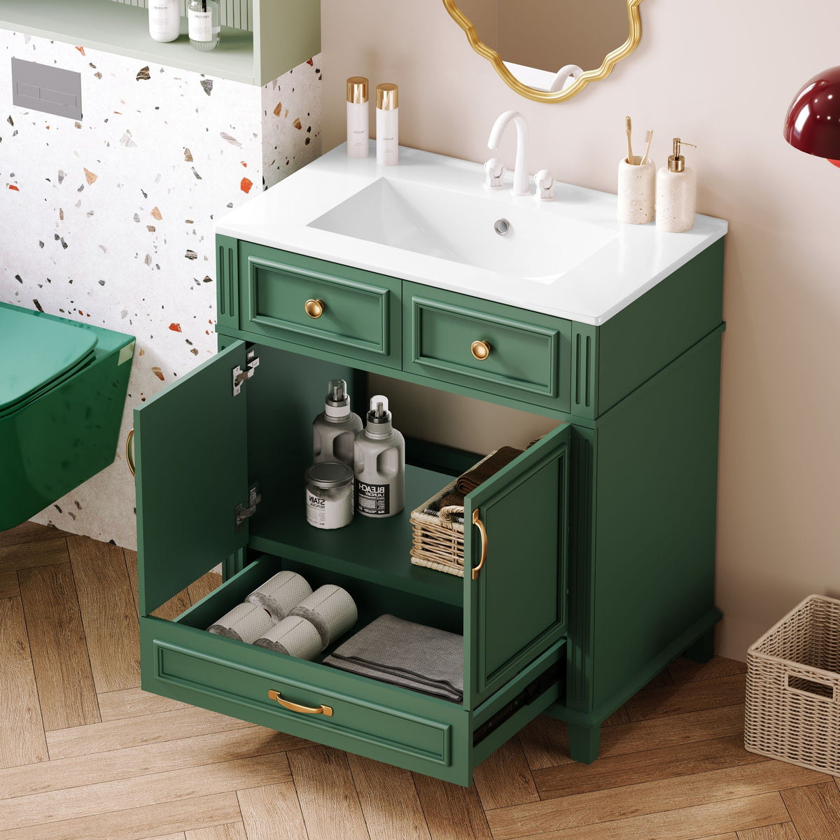 MRS Bathroom Vanity with Sink and Storage Cabinet - view 14