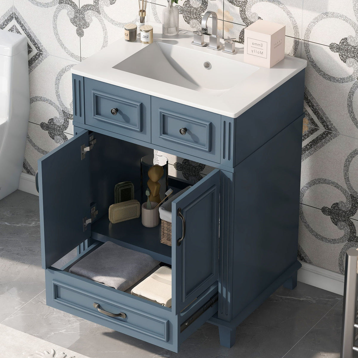 MRS Bathroom Vanity with Sink and Storage Cabinet
